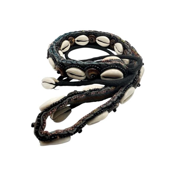 Tie Belt Kuba Beaded Belt Cowrie Shells Congo African Jewelry Original Art Retro main image 7
